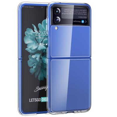 China Shockproof For Samsung Z Flip 3 Transparent Shockproof PC TPU Mobile Phone Case, For Z Flip 3 Phone Case Printing Pattern for sale