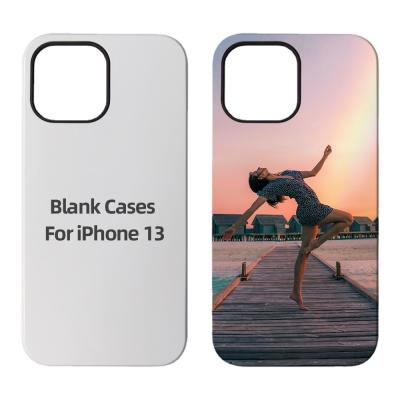 China Shockproof Customizable 2 in 1 Heat Transfer Blank Material Phone Case Film Phone Case For iPhone 12 13 Pro Max Mini Case for sale