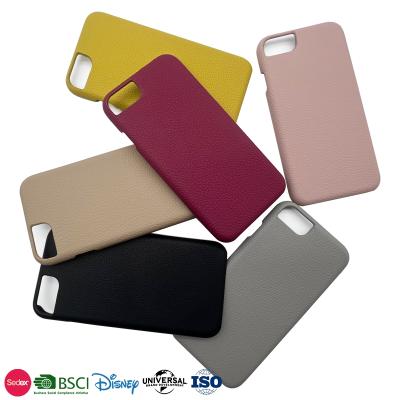 China Shockproof PC Leather Shell For Apple Accessories Logo Customization Leather Case For I Phone 13 Cell Phone Case for sale