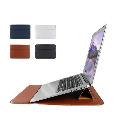 China Fanshion 13 Inch PU Leather Case Laptop Sleeve Bag With Stand Laptop Bag With Stand For Notebook Sleeve for sale