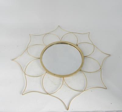 China Viable Fancy Gold Metal Wall Mirror Decor for sale