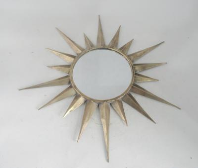 China Sustainable Hot Sale Gold Sun Mirror Wall Decorative for sale