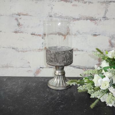 China European Style European Wedding Candle Holder Decorative Glass Metal for sale