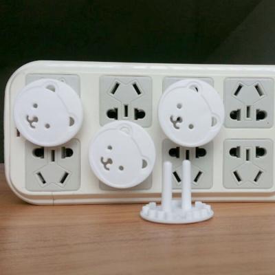 China Wholesale Child Protection Child Safety Bear Cartoon Bear UK Electric Plug Socket Cover for sale