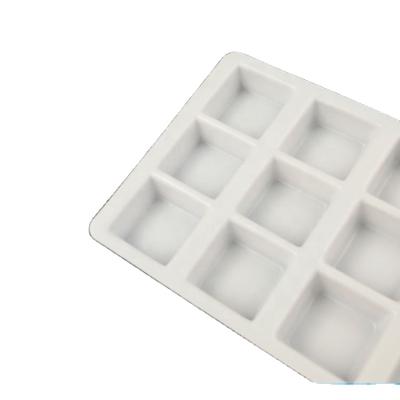 China Safe High Quality White Plastic Divided Chocolate Blister Packaging Serving Trays for sale