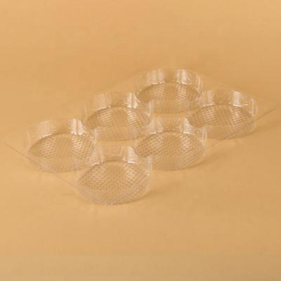 China High Quality Disposable Plastic Agriculture Food Cupcake Cake Dessert Egg Blister Packaging Tray for sale