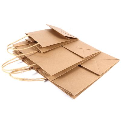 China BIODEGRADABLE Recyclable Custom Print Retail Packaging Kraft Paper Shopping Gift Brown Paper Bag With Handle Logo Print, for sale