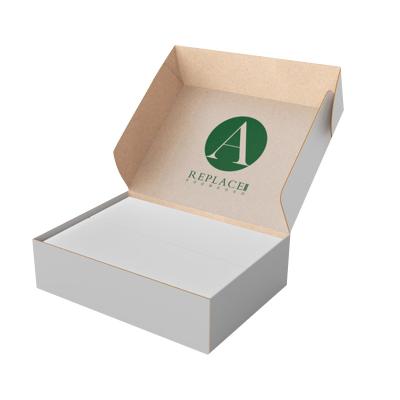 China Recyclable Eco Friendly Present Custom Logo Small Folding Corrugated Mailer Clothing Cardboard Shipping Gift Boxes for sale