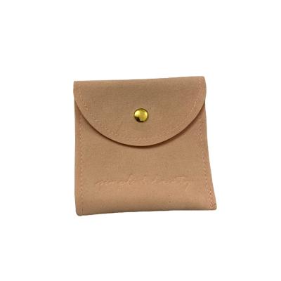 China Eco - Friendly Brown Envelope Pouch Small Gift Bags Jewelry Pouch With Button Snap Bags for sale