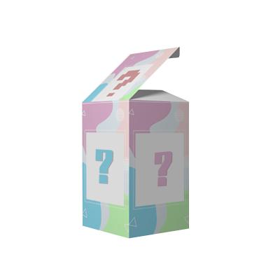 China Recyclable Custom Logo Cardpaper Paper Mystery Gift Mystery Packaging Box with Logo Mystery Box for sale