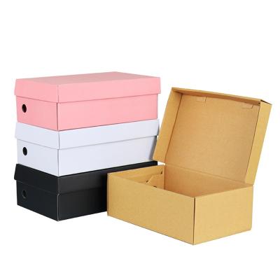 China Recyclable Wholesale Trending New Product Fashion Packaging Custom Corrugated Designer Paper Shoe Boxes for sale