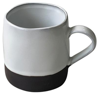 China Sustainable High Quality Handmade Coffee Mug Cup With White Handle Gloss Mug for sale