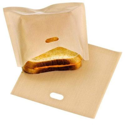 China Easily Cleaned Custom Printed Logo Toaster Bags For Oven Burger Donuts Caterer Packaging Fried Food Bags Washed Greaseproof And Recycled for sale