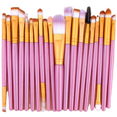 China Cheap Flat Brush Makeup Brush Set 20 PCS Brushes For Eyehshadow Eye Cosmetic Multicolor Brushes for sale