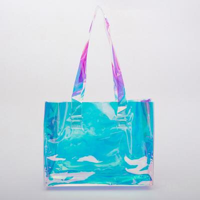 China Cheap Recycled Hot Materials Factory Sale PVC Tote Bag With Handle For Gift & Apparel & Luggage Packing for sale