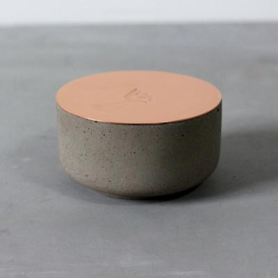 China High Quality Flameless Color Concrete or Cement Soy Wax Candle Paint Jar with Cooper Lid for sale