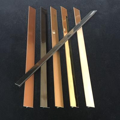 China Modern Modern Tile Accessories Tile Profile T Shaped Decorative Strip Stainless Steel Tile Trim For Wall Decoration for sale