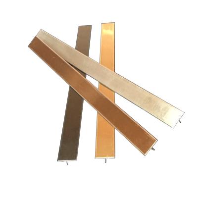 China Modern T Profiles For Interior Decoration decorative stainless steel and chrome metal strips for hotel stainless steel gold t trim for sale