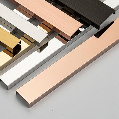 China Modern 8K Mirror Rose Gold  U Channel Tile  Trim Decorative Corners Ceramic  Polished  Stainless Steel for sale