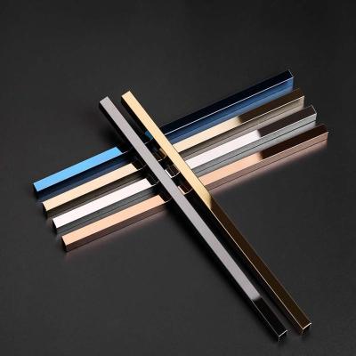 China Modern Hot sale metal  stair nose tile edging trim stainless steel tile trim  anti floor trim corner internal for sale