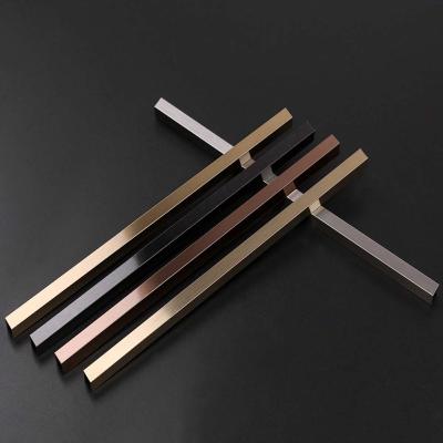 China Modern Gold Color Stainless Steel Decorative Metal Trim Strips Ceramic tile layering for sale