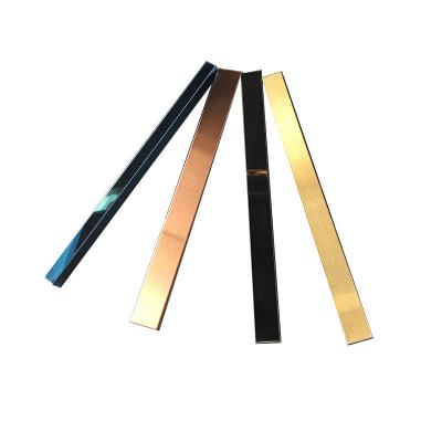 China Modern Wholesale factory stainless steel channel door frame chrome ceramic tile corner trim Metallic decorative strip for sale