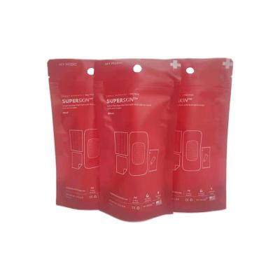 China Color Draw PE Food Packaging Clip Chain Security Customized Compound Frosted Storage Self Seal Bag With Hanging Hole Packing Bag for sale