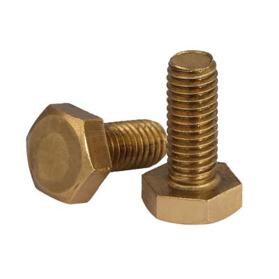 China Stainless Steel China In Stock Steel Brass Hex Bolt Fastener Full Threaded Hex Bolt With Plain And M10-M24 DIN933 for sale