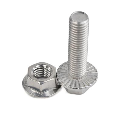 China Stainless Steel M6 M8 M10 M12 M14 M16 M20 Stainless Steel Hex Flange Bolt Nut And Hexaognal Flange With Fasteners Supplier for sale