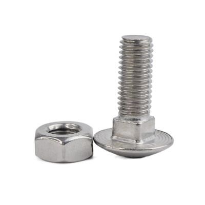 Cina Stainless Steel Round Cup Square Head OEM Manufacture Neck Bolt Carriage Screw And Nut Fasteners in vendita