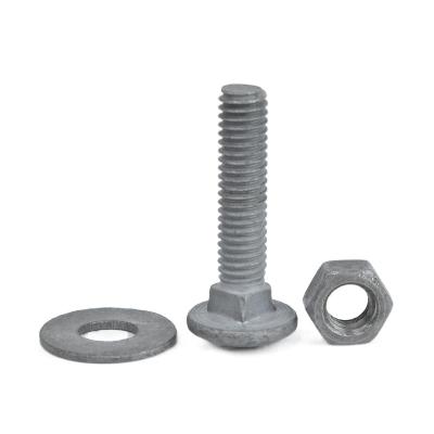 China Custom OEM Steel Carriage Head Bolt Hot Dip Galvanized Hardware Fastener Iorn Bolt Fasteners for sale