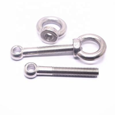 China DIN582 DIN444 304 Stainless Steel Bolt Nut Set Forged Eye Bolts Te koop