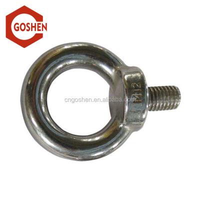 China Industry Goshen Stainless Steel SS316 A4-80 SS304 A2-70Eye General Nut And Eye Bolt Te koop