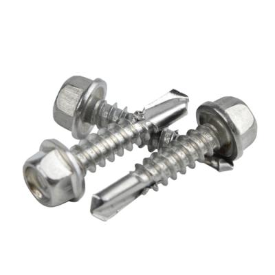 China HEX Stainless Steel Screw Tek Self Drilling With Hex Head Gasket For Roof And Different Types Of Fasteners Galvanized for sale