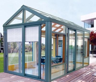 China Customized Modern Design Winter Garden Triangle Aluminum Glass Sunroom for sale