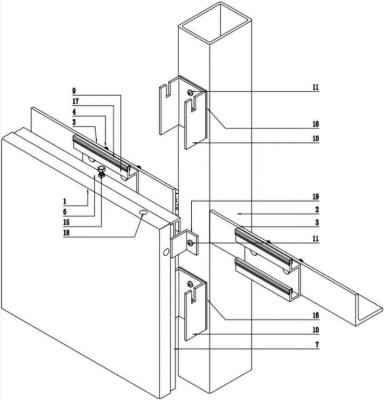 China Modern Aluminum Curtain Wall Profile 150mm Facades Unitized Curtain Wall for sale