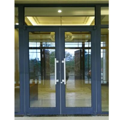 China Sound Insulation Commercial Design Aluminum Swing Door Double Leaf Spring Floor Door for sale