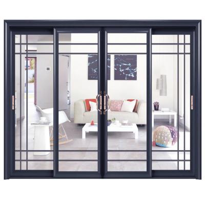 China Waterproof Aluminum Glass Sliding Door Huge Garden Profile Interior Security Doors for sale