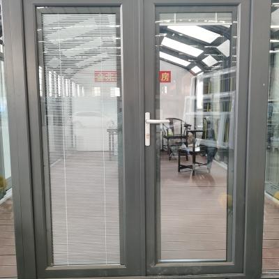 China Factory Price Aluminum Alloy Modern Double Sheet Thermal Insulation Casement Glass Door for sale