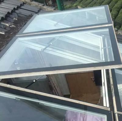 China Double Screen Patio Door Aluminum Skylight Glazed Skylight Double Screen Windows for sale