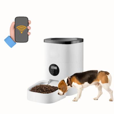 China Automatic Pet Feeder Mobile Remote Video Special Design No Blocking Pet Dispenser Smart Pet Feeder for Dogs and Cats Sensor for sale