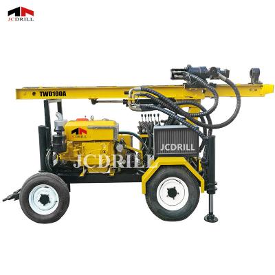 China Small Farms 100m Portable Diesel Engine Water Well Drilling Rig Used In Water Project for sale