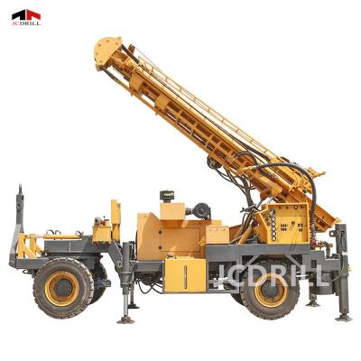 China Construction worksÂ   Heavy Duty Powerful Price Trailer Mounted Portable Water Well Drilling Rig for sale