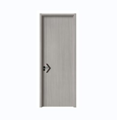 China Moistureproof Home Bedroom Single Interior Light Room Door Luxury Solid Wood Single Wooden Door for sale