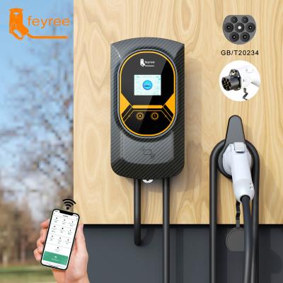 China New Feyree China-chic CE Certificated V2H Electric Car Home Wallbox 22kw Public Mobile Phone EV Battery Charging Charger for sale