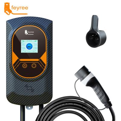 China Electric Car Charging Charging Feyree EV Charger 7KW 11KW 22KW EVSE Wallbox Electric Vehicle Car Charging Station IEC 62196-2 5M Type2 Plug Cable for sale