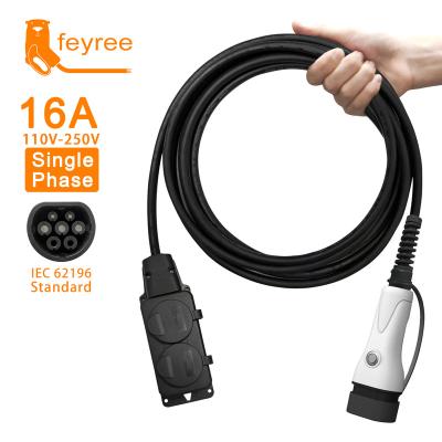 China Feyree V2L Cable Management Electric Car Side Discharge EV Plug Charger Type2 16A With EU Plug Outdoor Central (Upgraded Version) for sale