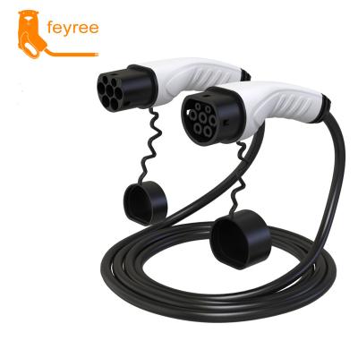 China Car Charger Cable Management Feyree EV Charger Cable Type2 Female to IEC62196-2 Male Plug 4/8/11/22KW Adapter 16A 32A Charging Station for Electric Car for sale