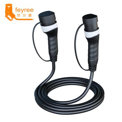 China Charger Cable Management Feyree Type2 Female To Male Charging Cable 16A 11KW 32A 22KW 3Phase EV Plug Electric Car IEC62196 Attach For Charger Station for sale