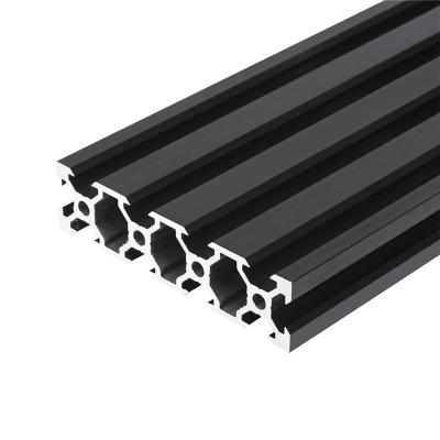 China Industry High Quality Black Anodized 6063 Aluminum T5 8020 Extrusion With CNC Machining for sale